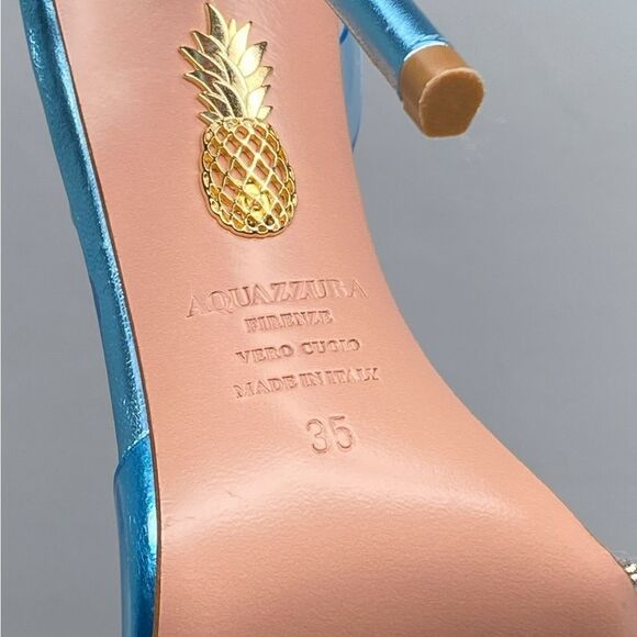 Aquazzura Gatsby Crystal-Embellished Slingback pumps size 35 - Picture 13 of 13